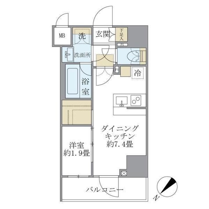 アジールコート町屋の間取り
