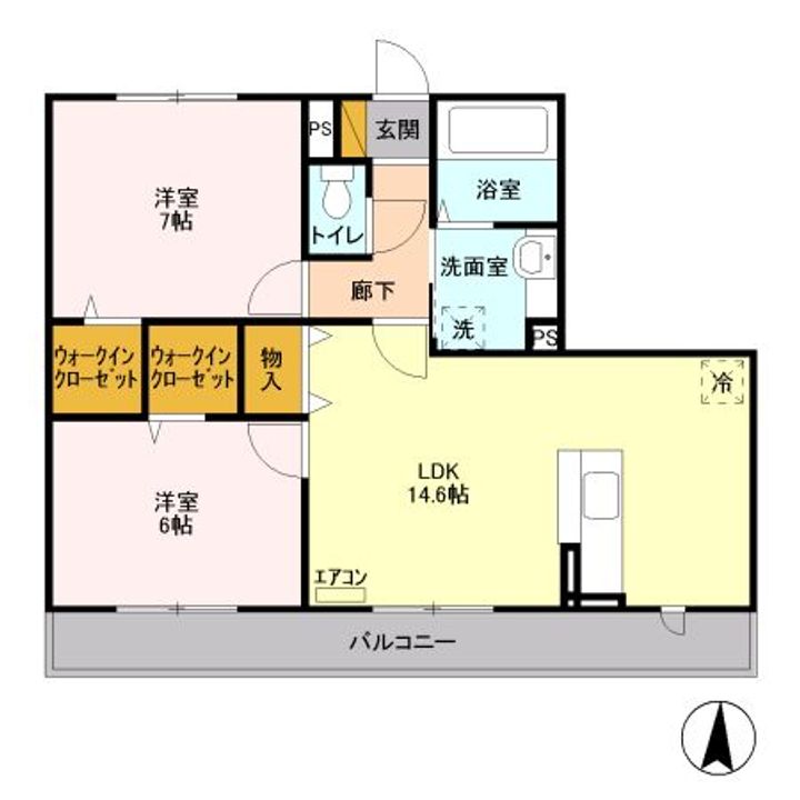 シャルメーヌの間取り