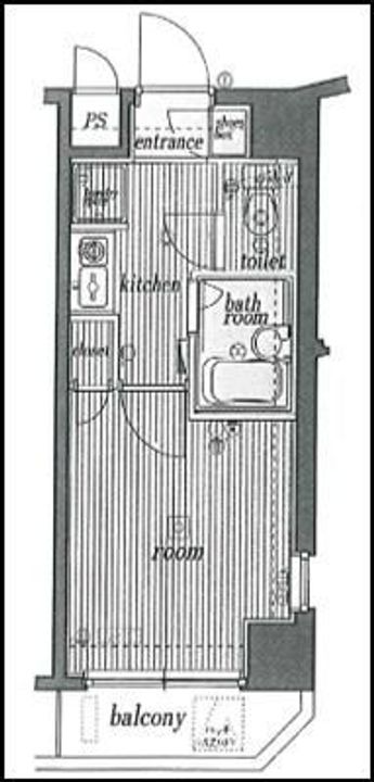 東京都中野区南台4(マンション)の賃貸物件の間取り