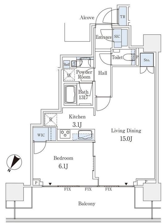 東京都渋谷区神宮前2(マンション)の賃貸物件の間取り