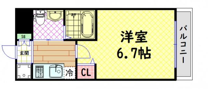 エグゼ弁天町の間取り
