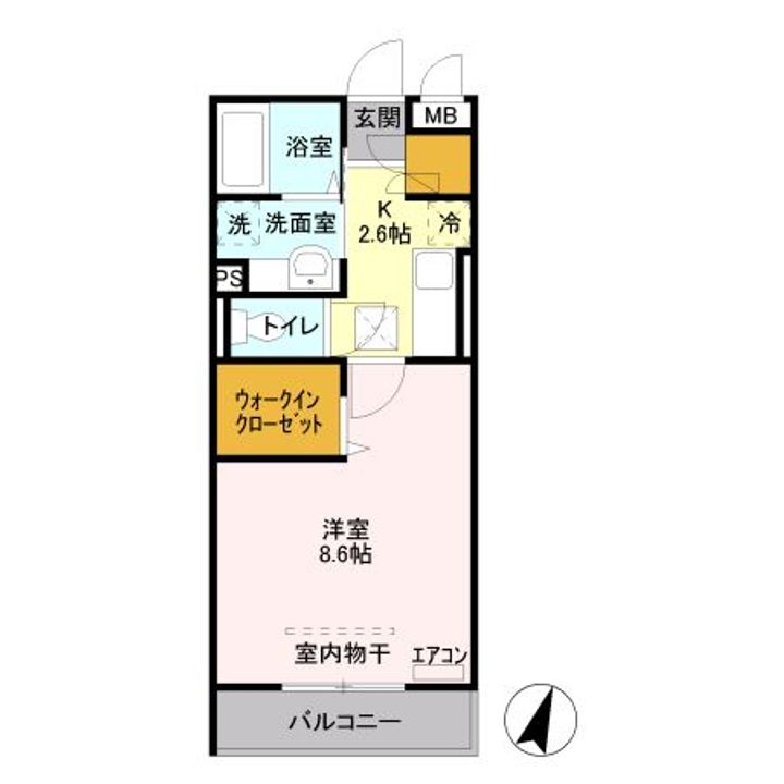 埼玉県さいたま市北区宮原町1(アパート)の賃貸物件の間取り