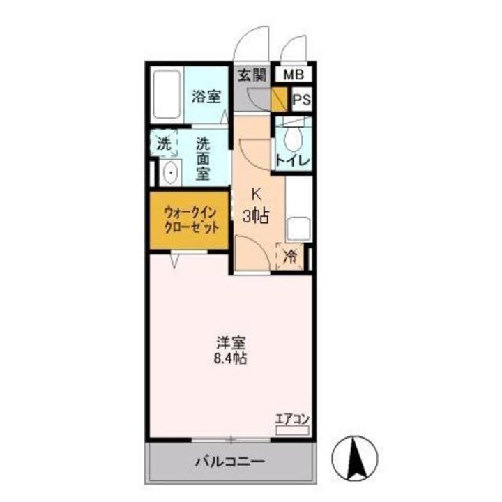 神奈川県厚木市岡田2(アパート)の賃貸物件の間取り