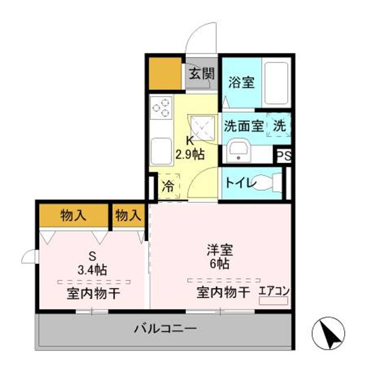 D-ROOMファインビュー305の間取り