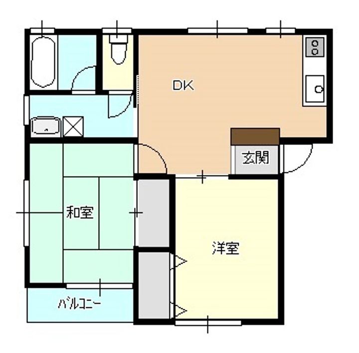 新潟県新発田市豊町4(アパート)の賃貸物件の間取り