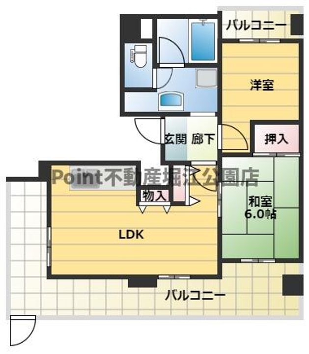 グランメゾンサンパティオ汐見橋の間取り