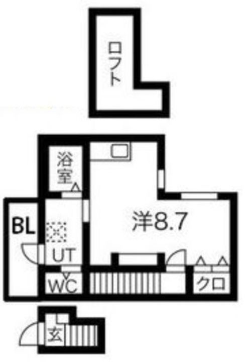 大阪府堺市堺区出島町5(アパート)の賃貸物件の間取り