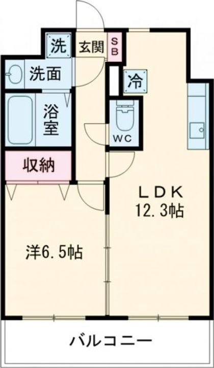 栃木県宇都宮市峰1(マンション)の賃貸物件の間取り
