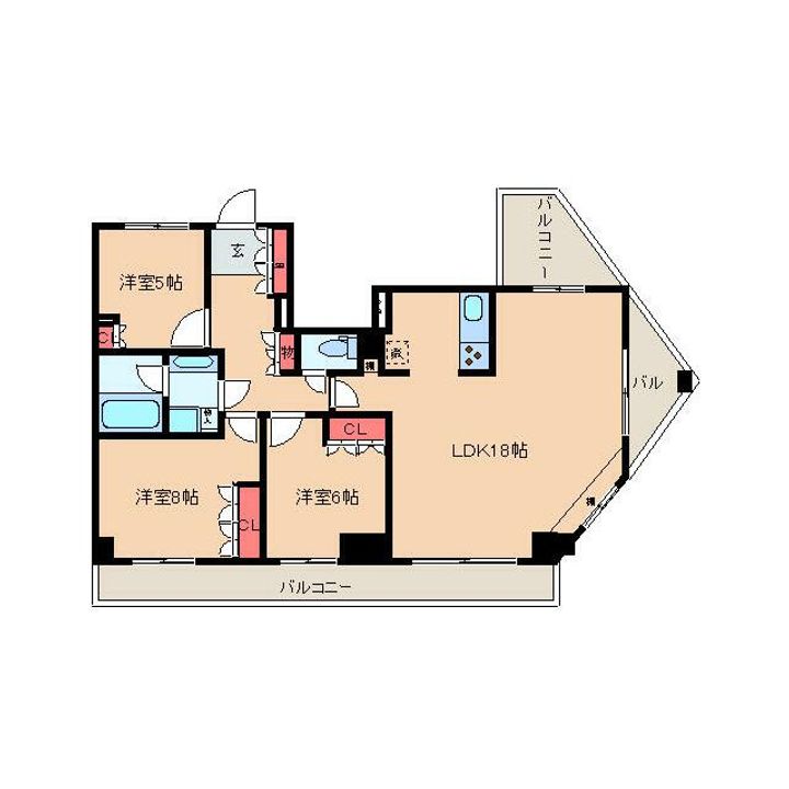 東京都文京区大塚5の賃貸マンションの間取り