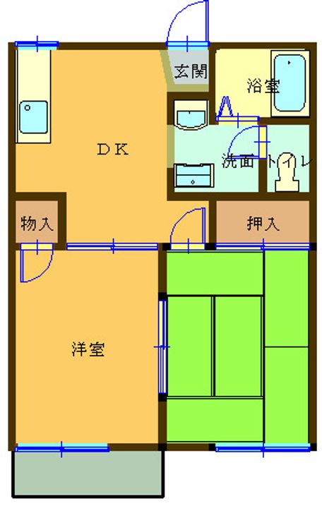 パークハイツ竜王の間取り