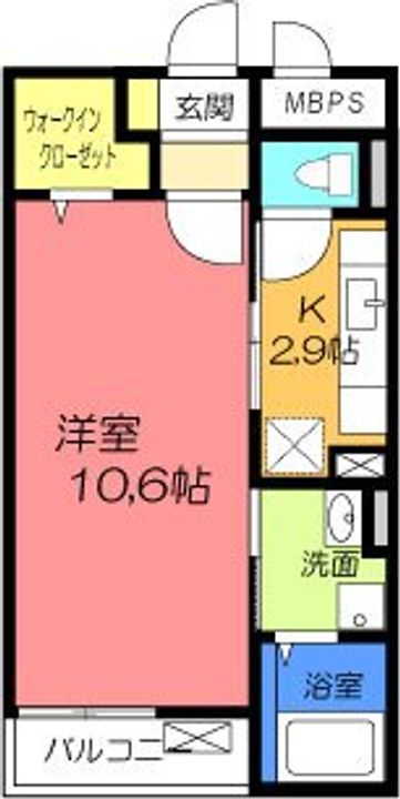 大阪府高槻市氷室町1(マンション)の賃貸物件の間取り