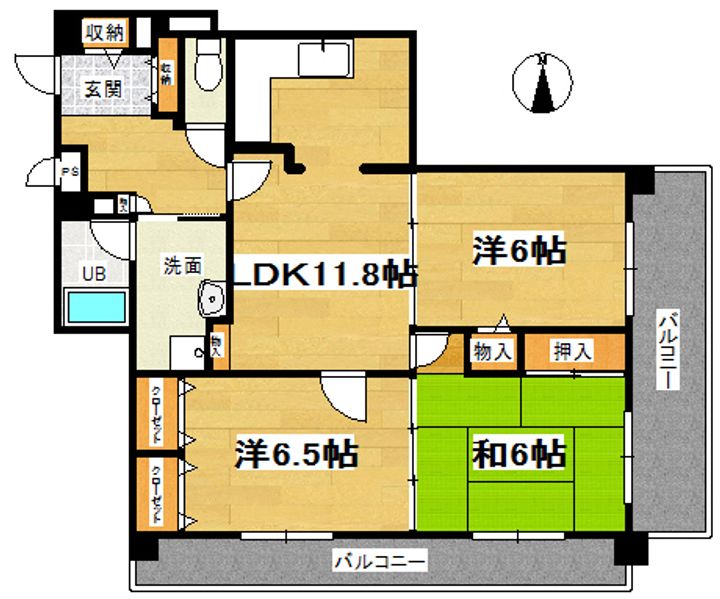 レインボウハイムの間取り