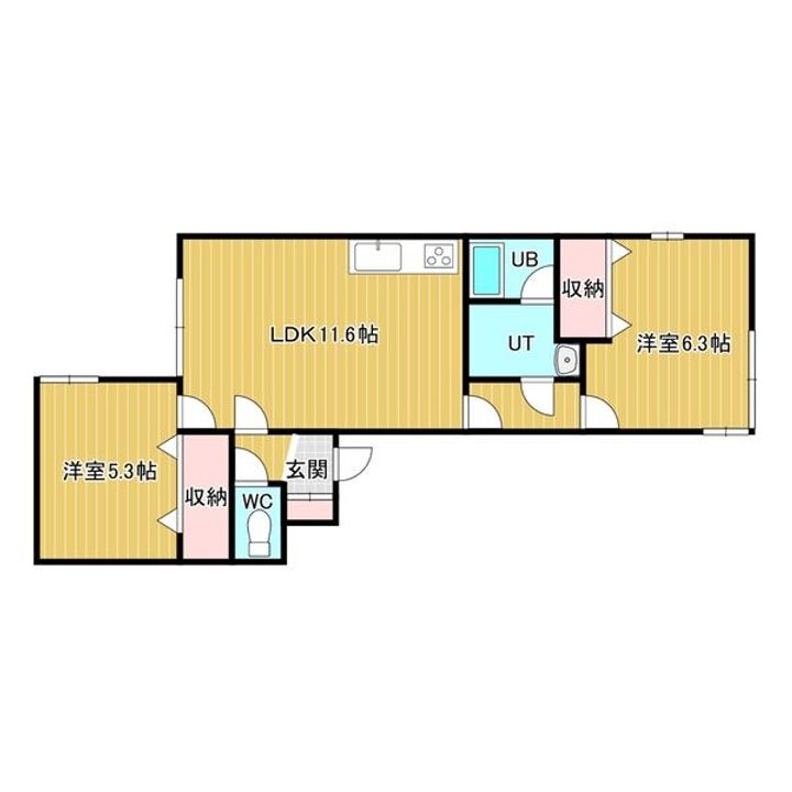 FERIO南円山(フェリオ)の間取り