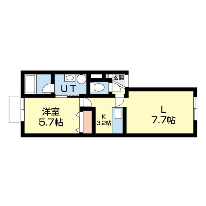 ラフィーネ東町2の間取り