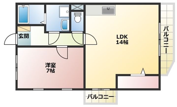 ユートピア魚住の間取り
