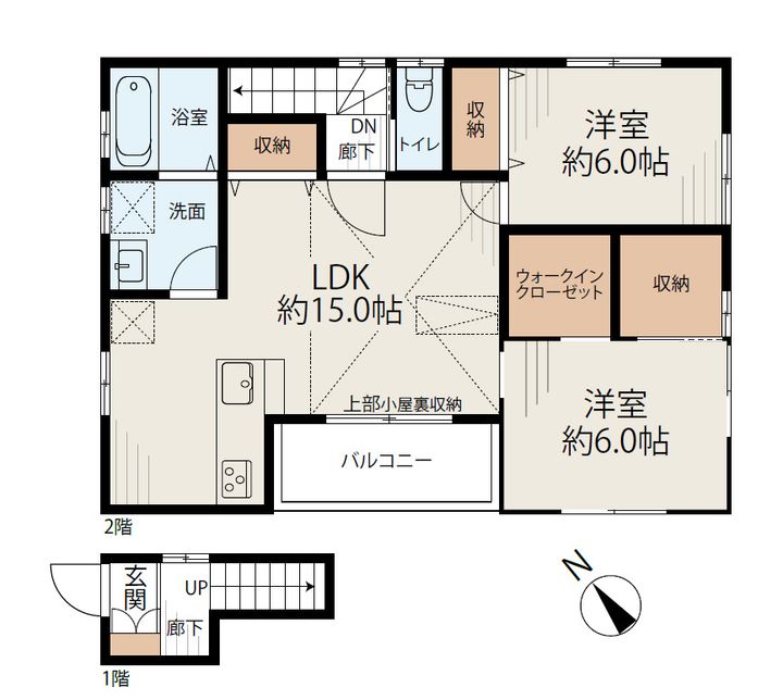 埼玉県さいたま市桜区新開1(アパート)の賃貸物件の間取り