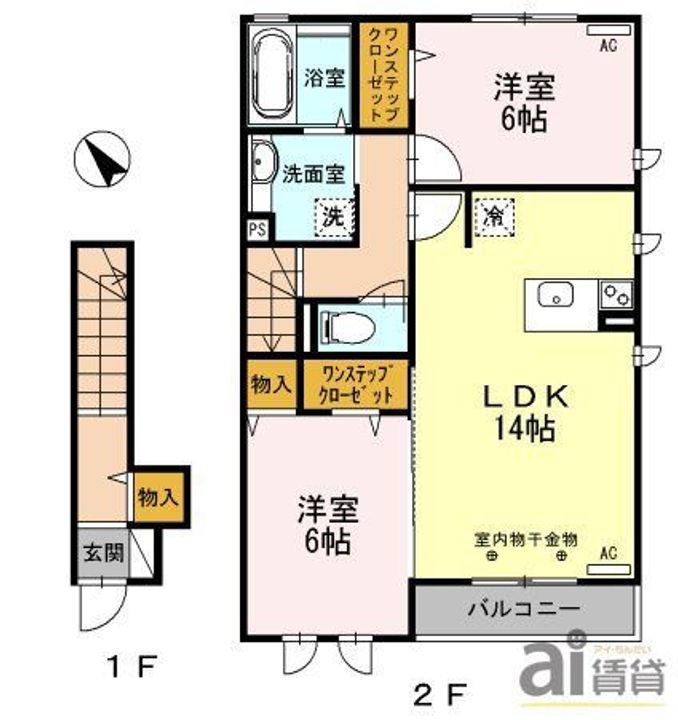 東京都国分寺市内藤1(アパート)の賃貸物件の間取り