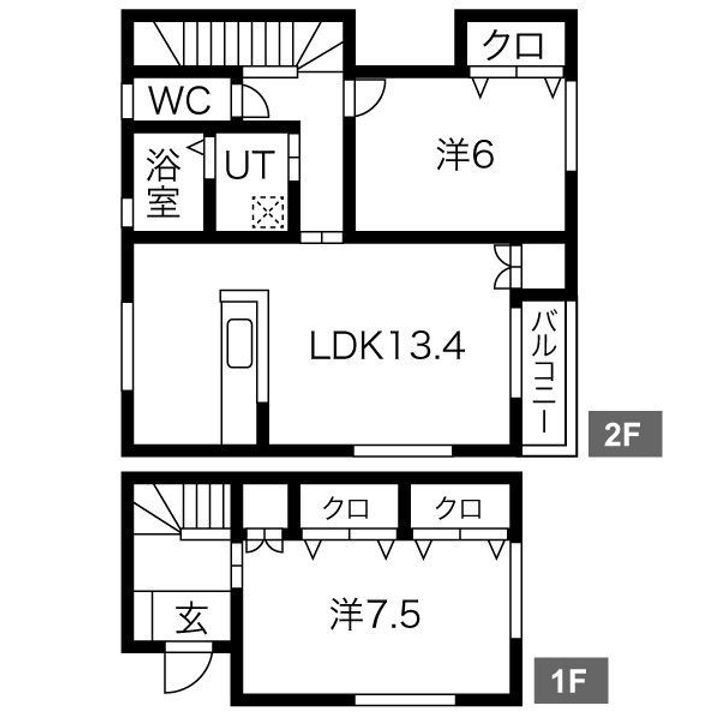 栃木県宇都宮市竹林町(一戸建)の賃貸物件の間取り