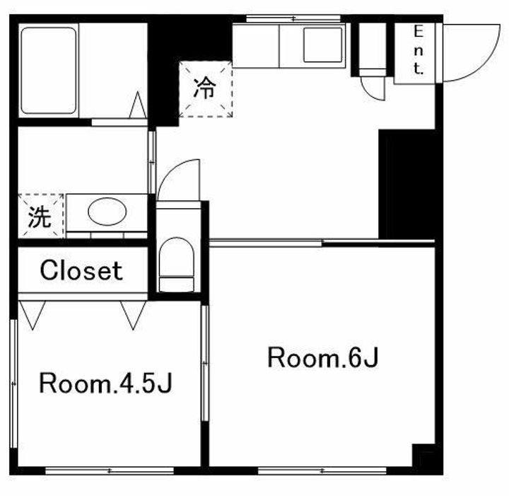 東京都中野区沼袋4(マンション)の賃貸物件の間取り