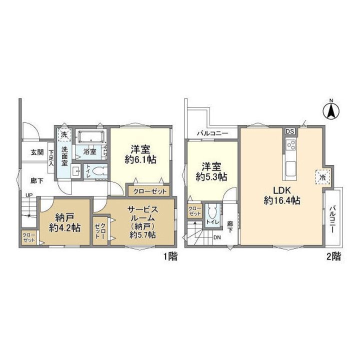 東京都八王子市子安町2(一戸建)の賃貸物件の間取り