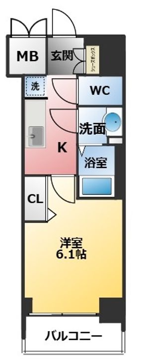 プレサンス丸の内アドブルの間取り