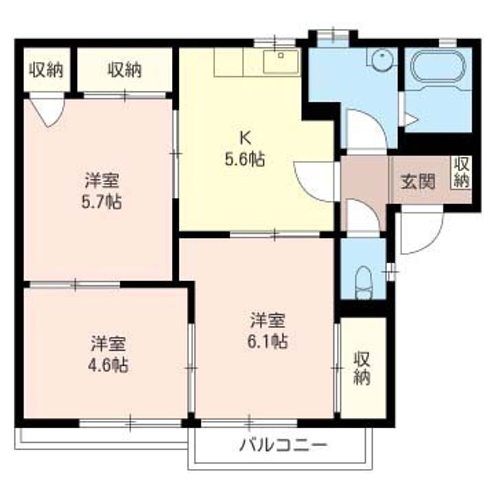 フレグランスAの間取り
