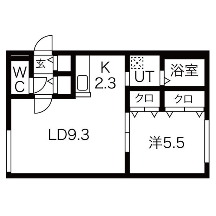 レストシティ琴似の間取り