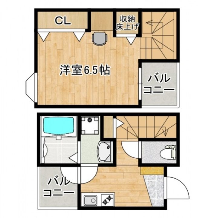 アレフガルド楽々園の間取り