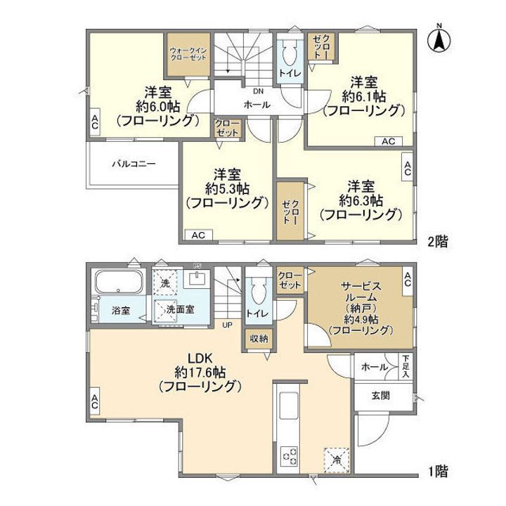 東京都国立市泉5(一戸建)の賃貸物件の間取り