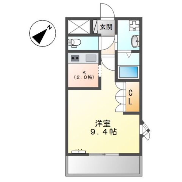 埼玉県鴻巣市明用(アパート)の賃貸物件の間取り