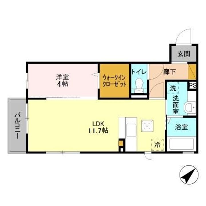 パークドオートム Aの間取り