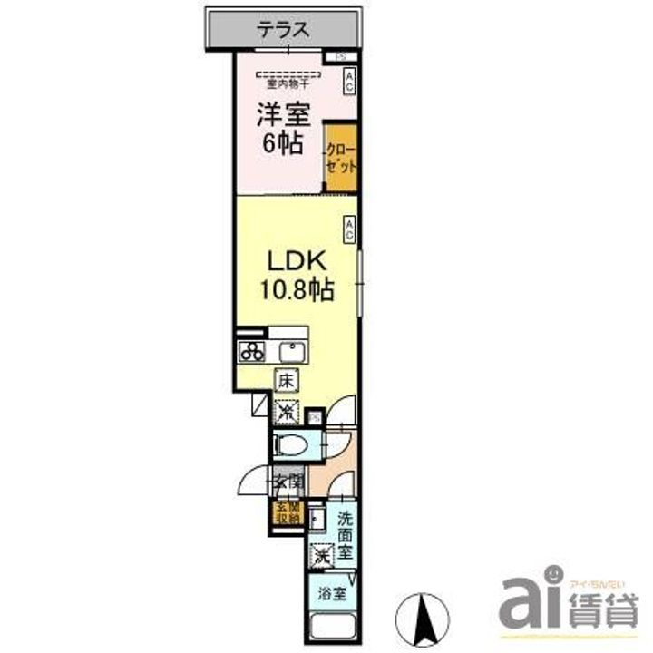東京都小平市花小金井南町2(アパート)の賃貸物件の間取り