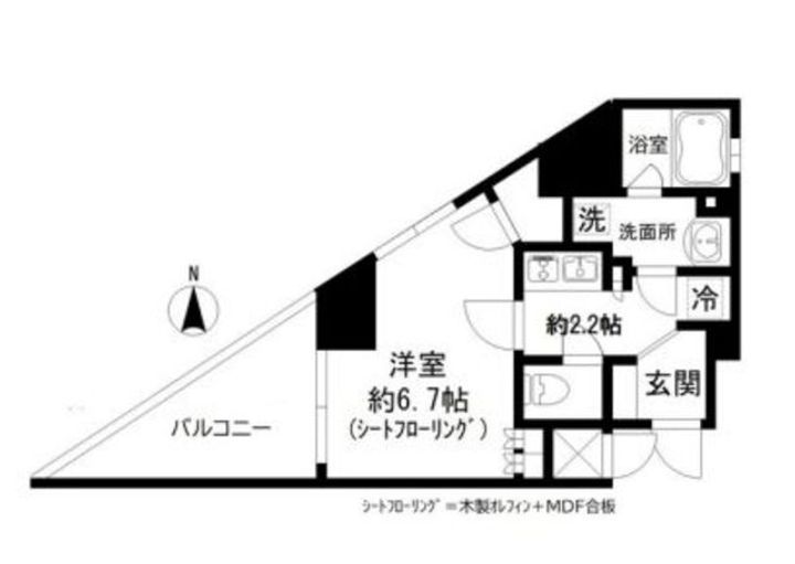 東京都世田谷区若林2(マンション)の賃貸物件の間取り