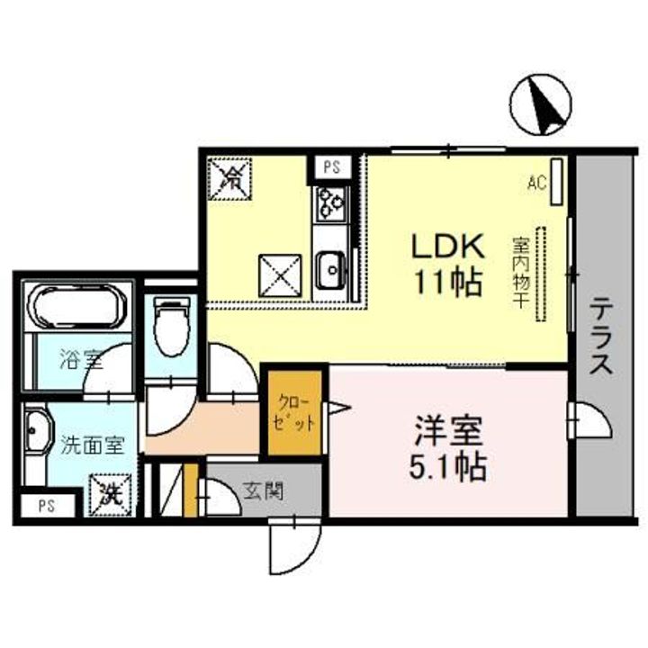京都府城陽市平川室木(アパート)の賃貸物件の間取り