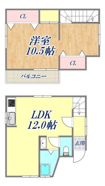 兵庫県尼崎市東本町3(一戸建)の賃貸物件の間取り