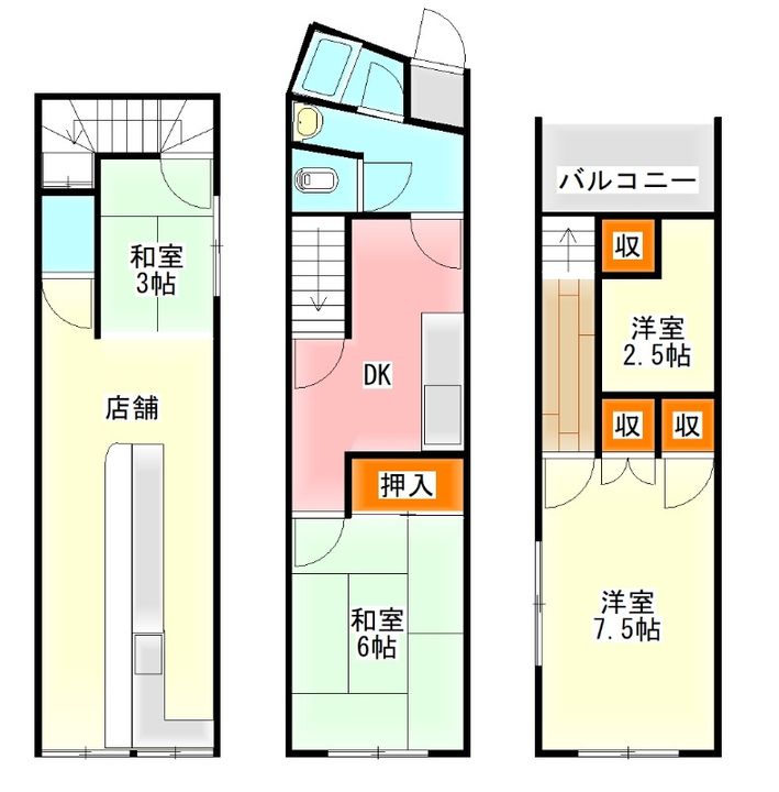 福岡県田川市栄町(一戸建)の賃貸物件の間取り