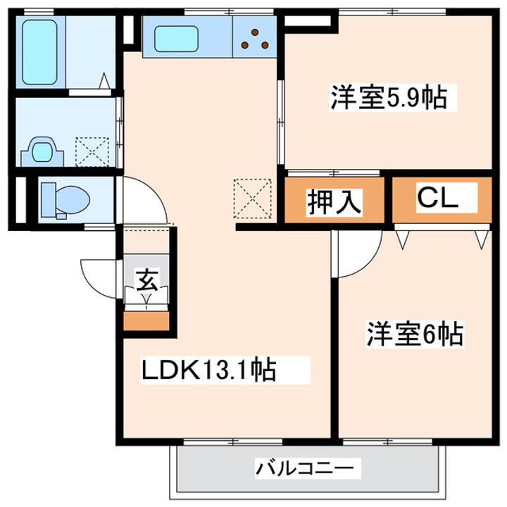 パークヒルA・Bの間取り