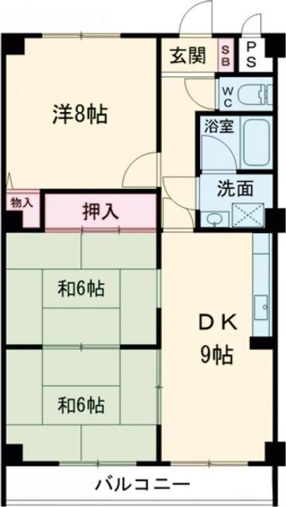 大阪府高槻市大蔵司3(マンション)の賃貸物件の間取り