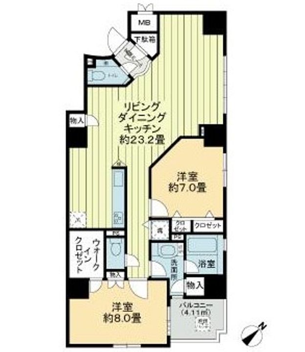 神奈川県横浜市中区海岸通3(マンション)の賃貸物件の間取り