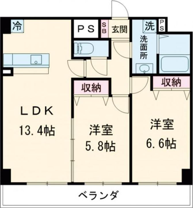 栃木県宇都宮市平松本町(マンション)の賃貸物件の間取り