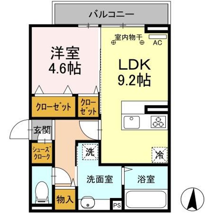 群馬県前橋市紅雲町2(アパート)の賃貸物件の間取り