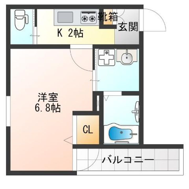 アッシュメゾン天下茶屋IIIの間取り