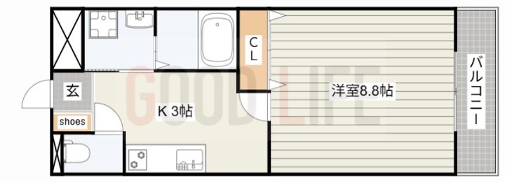 兵庫県加古川市平岡町新在家2(マンション)の賃貸物件の間取り