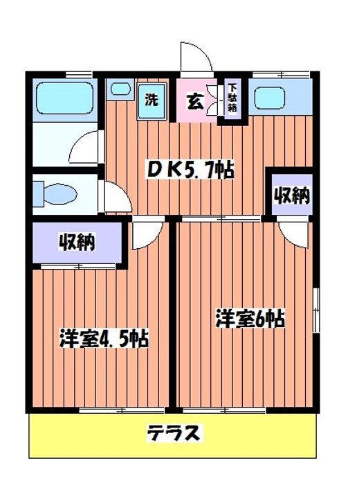 シティハイムソレイユの間取り