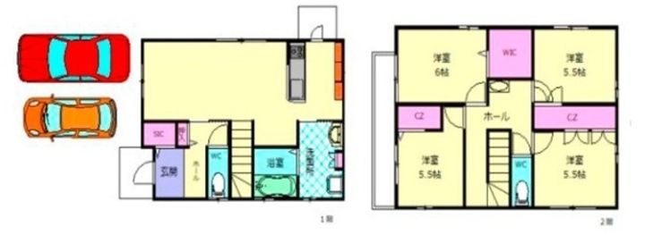 福岡県福岡市南区高宮2(一戸建)の賃貸物件の間取り