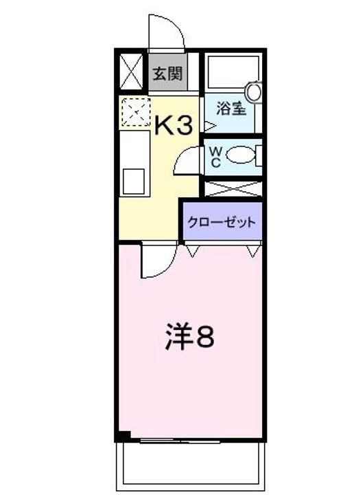 茨城県那珂市菅谷(アパート)の賃貸物件の間取り