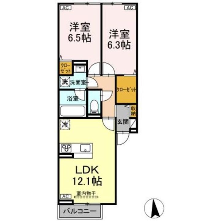 東京都多摩市一ノ宮2(アパート)の賃貸物件の間取り