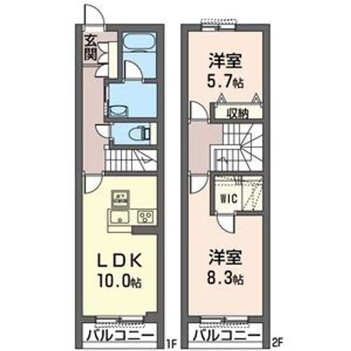 千葉県袖ヶ浦市奈良輪(一戸建)の賃貸物件の間取り