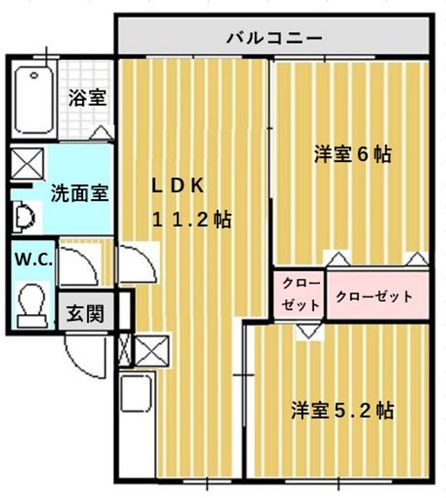 エクリューA棟の間取り