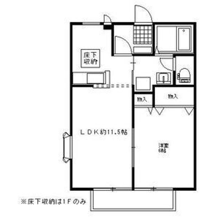 群馬県館林市城町(アパート)の賃貸物件の間取り